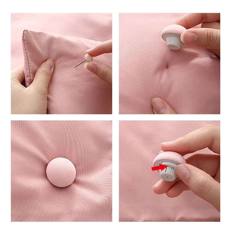 8PCS BedSheet Quilt Clip One Button Unlock Duvet Cover Fastener Clip Anti Slip Blanket Buckles Quilt Holder Fixator Grippers