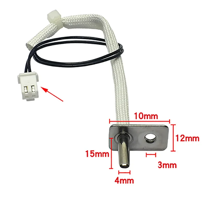 10mmx12mm Temperature Sensor Probe 200K Thermostat NTC Temperature Sensor Air Fryer Replacement Parts for Air Fryer Accessories