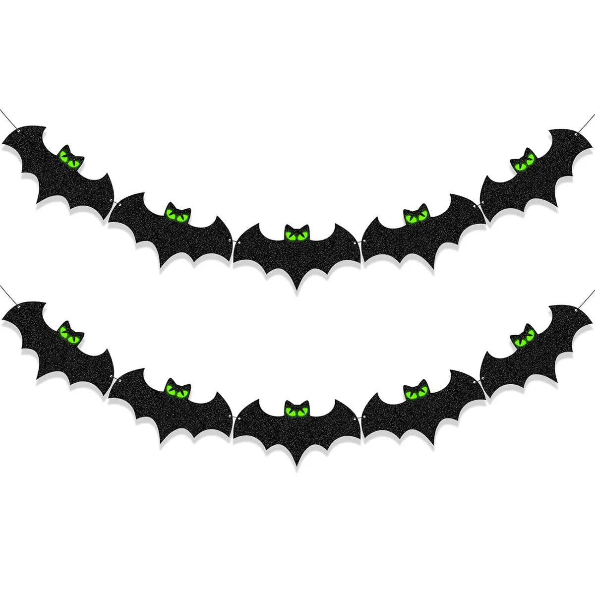 10 Halloween Decorations Glow Eyes Bats Banner for Halloween Bats Decor