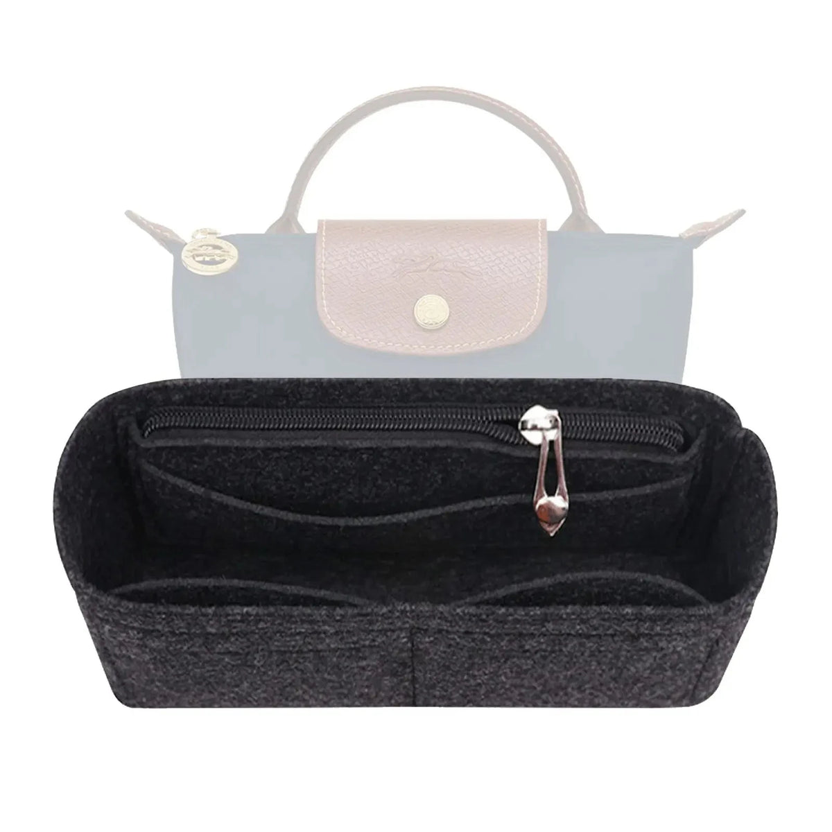 Felt Insert Bag Organizer for Longchamp Mini Shoulder Bag Handbag Purse Organizer Inner Bag Accessory