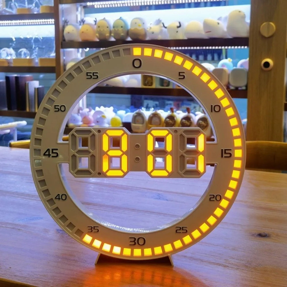 Modern LED Digital Wall Clock, 12.09-Inch Luminous Display, Silent Electronic Design, With or Without Seconds - product view 6