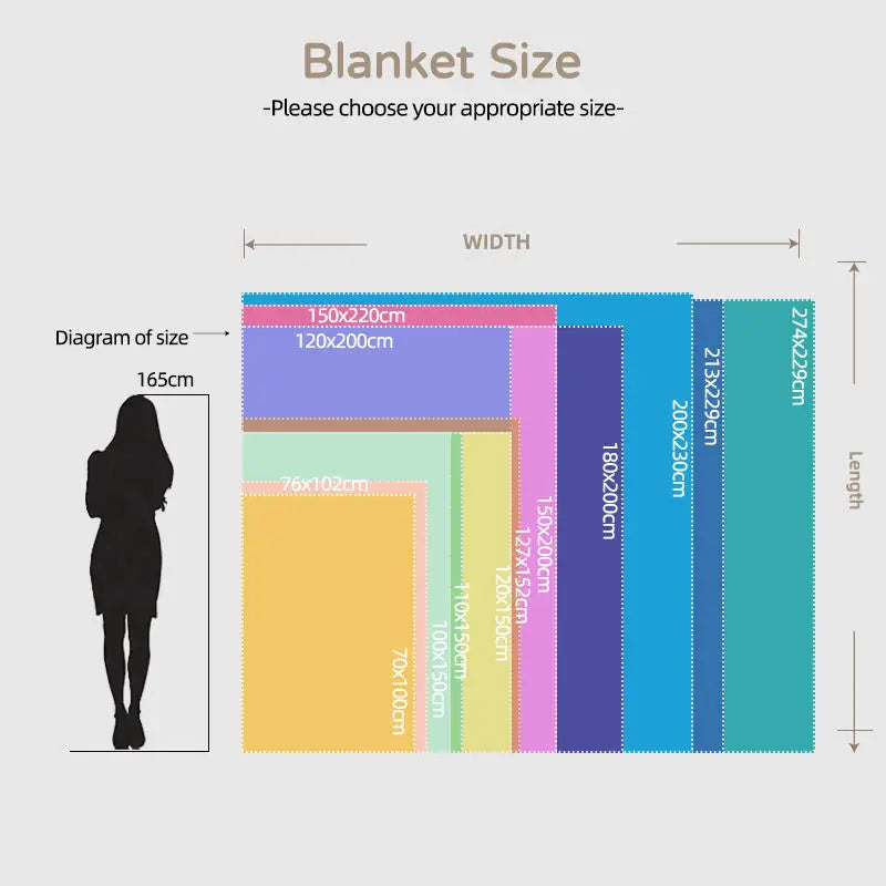 Printed Striped Plush Throw Blanket, Soft 100% Polyester Pastoral Design, 3 Sizes for Cozy All-Season Home Décor - product view 6