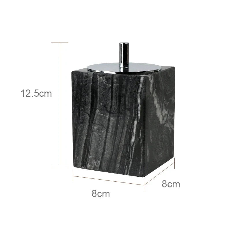 Natural Marble Bathroom Accessories, Soap Dispenser, Toothbrush Holder, Soap Dish, Tray and Cup Options for Countertops - product view 6