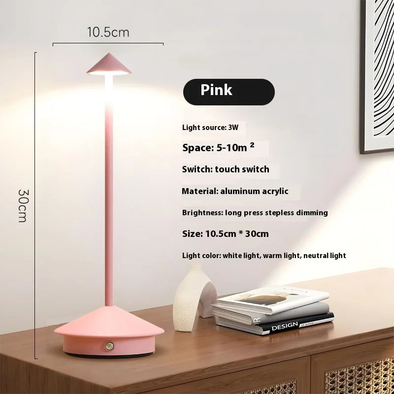 Rechargeable Table Lamp, Touch Control, 3 Brightness Levels, 3000–6500K LED, 2500mAh Battery - product view 6