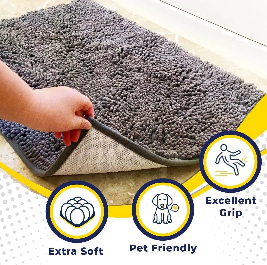 Microfiber Bathroom Rug, Plush Absorbent Quick-Dry Non-Slip Floor Mat, Machine-Washable, 40x60cm or 50x80cm - product view 6