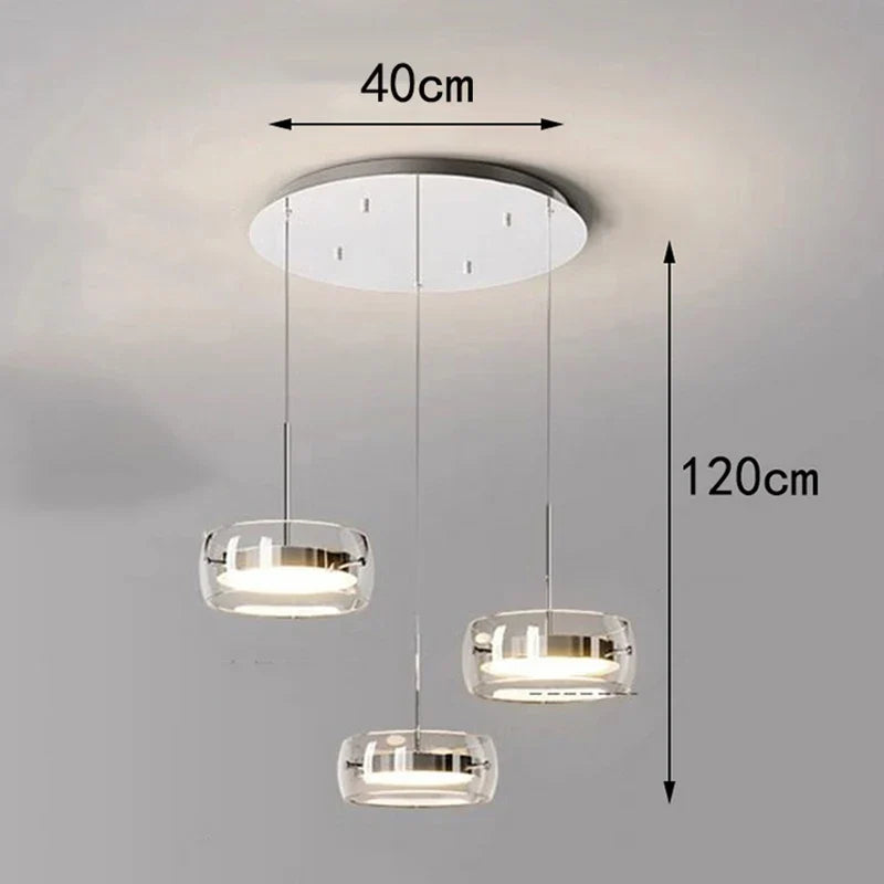Modern Pendant Light, Adjustable LED Chandelier with Remote Dimming, 1–5 Heads, 10–30㎡ Coverage for Dining Room - product view 6