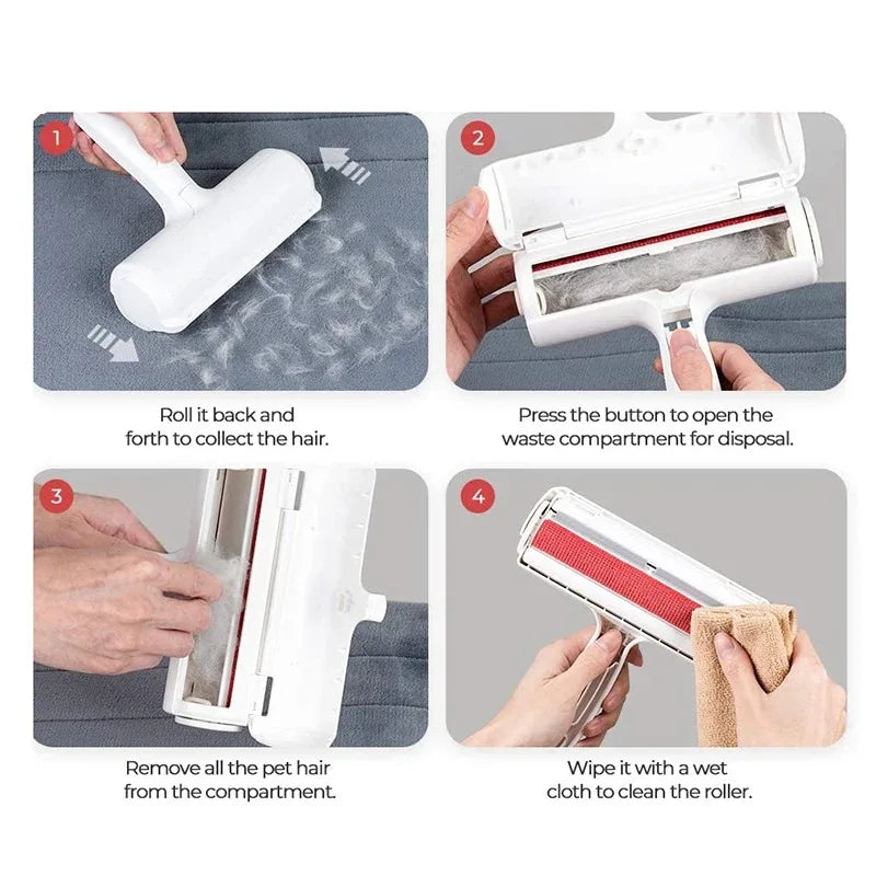 Reusable Pet Hair Remover Roller, Self-Cleaning Manual Brush for Sofas, Clothes, Carpets and Car Interiors - product view 6
