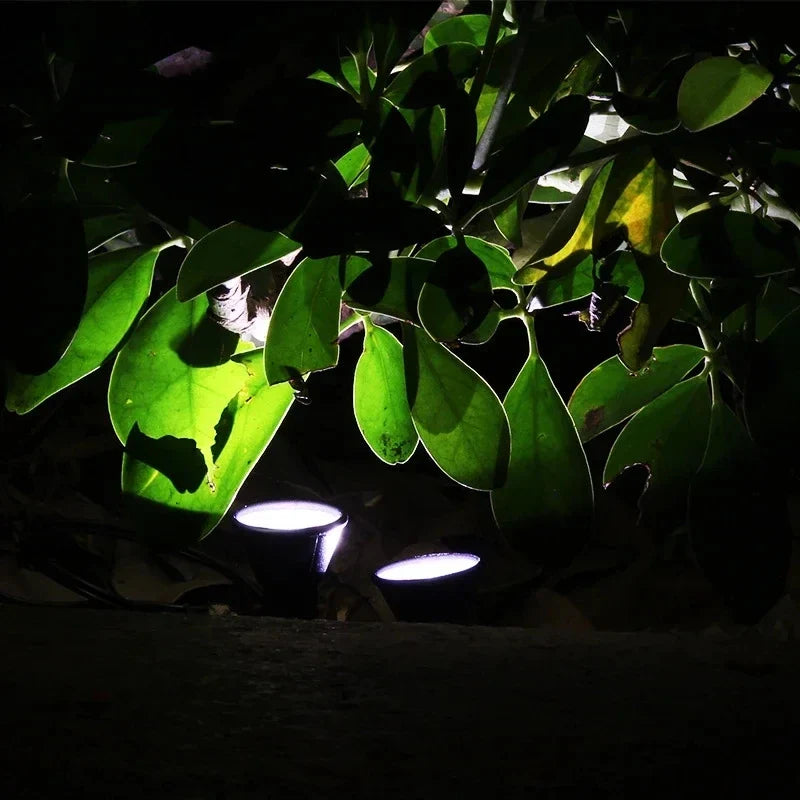Solar Outdoor Spotlights, 10-Piece Lawn and Ground Landscape Light Set with Included Batteries and Bulbs, Warm White - product view 6