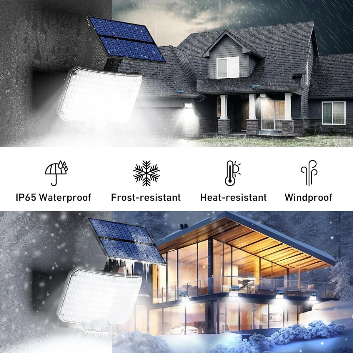 Solar Patio Lights, 234 LED Motion Sensor, 3 Lighting Modes, Remote Control, 5V Outdoor Security Light - product view 6