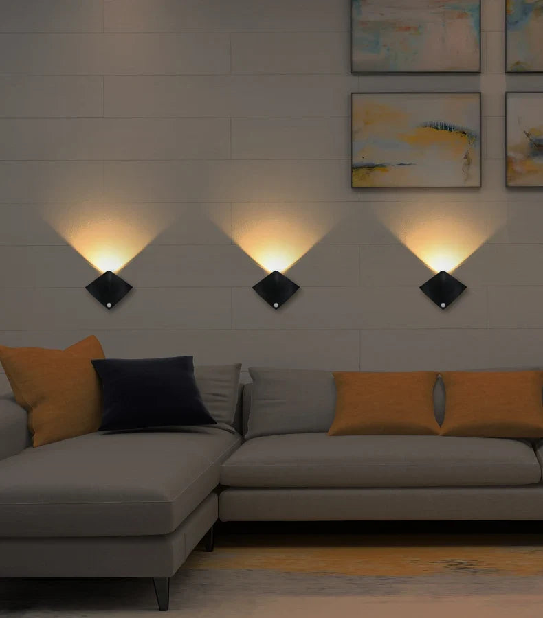 Outdoor Wall Light with Sensor Switch, ABS Body, Dry Battery Power, Bulb Included for Porch, Balcony and Corridor - product view 6