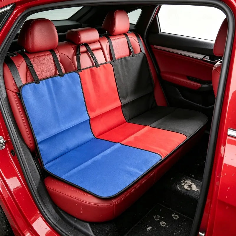 Waterproof Pet Car Seat Cover, Polyester Rear Seat Protector with Adjustable Straps and Anti-Slip Backing, 110 x 50 cm - product view 6