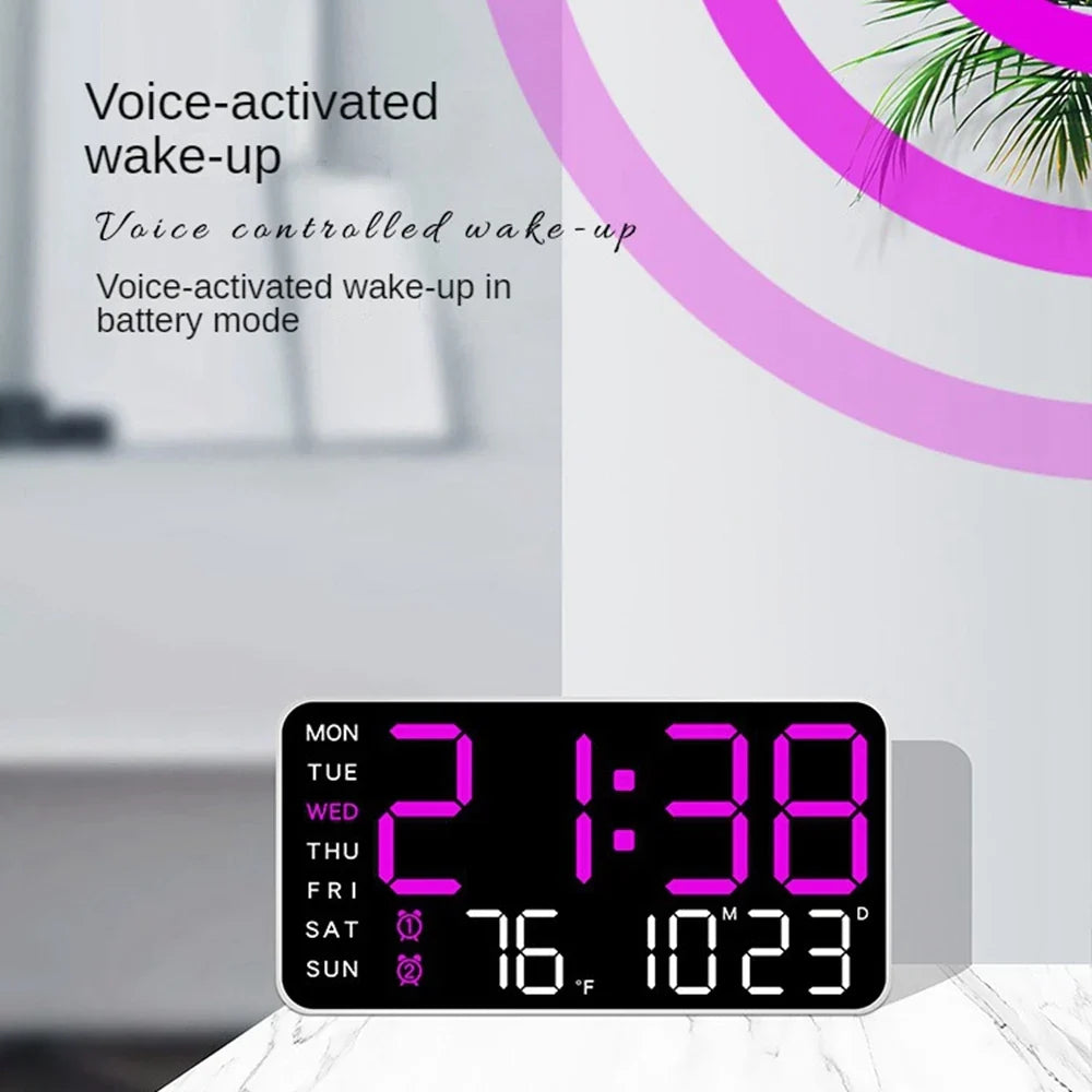 Digital wall clock, product view 6