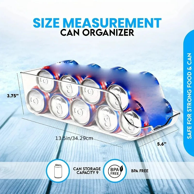 Refrigerator Can Organizer, Reusable Plastic Basket for Refrigerator, Freezer and Pantry Storage - product view 6