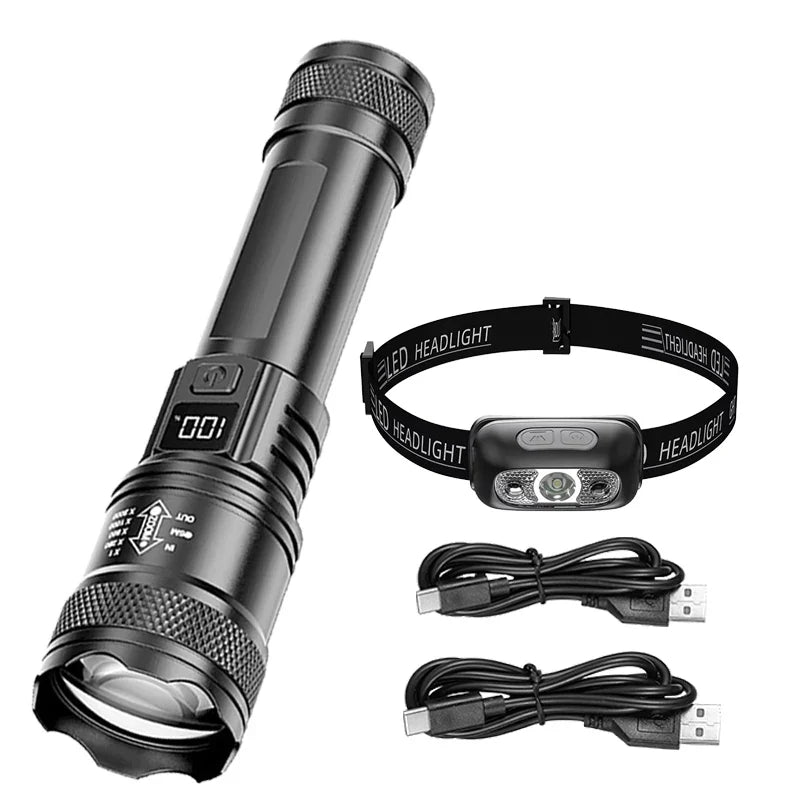 USB-C Rechargeable LED Headlamp, High and Low Lighting Modes, Hands-Free Outdoor Light with Water Resistance - product view 6