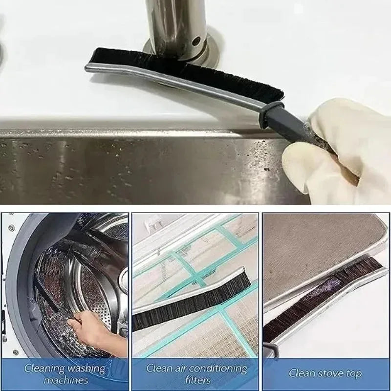 Hard-Bristled Crevice Cleaning Brush, Handheld Plastic Grout Scrubber for Tile, Shower Tracks and Kitchen Gaps - product view 6