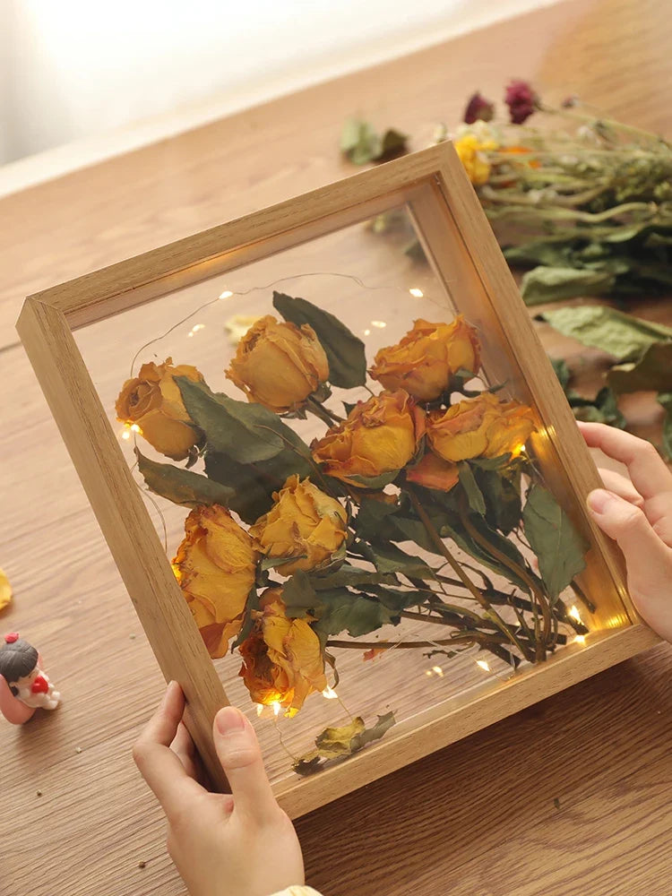 Wooden Dried Flower Floating Frame, Double Acrylic Panels, 11 Sizes, 4 cm Hollow Shadow Box for DIY Display - product view 6