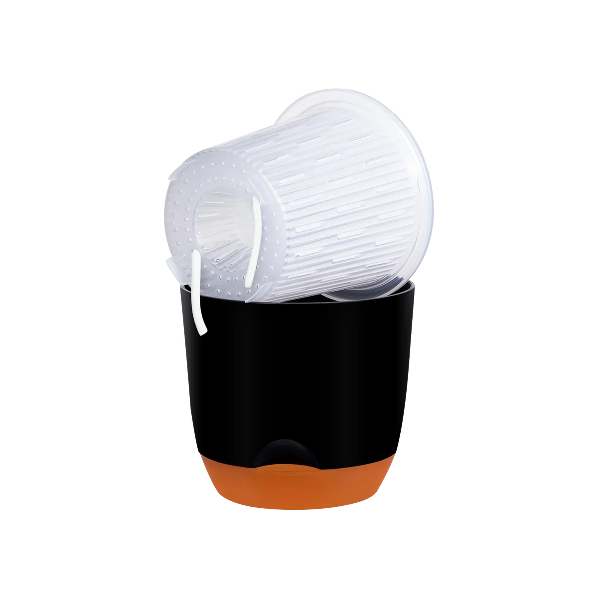 Self-Watering Orchid Planter Insert, Clear Plastic Double-Layer Pot with Airflow Holes, 5.7 or 7.28 Inch Sizes - product view 6