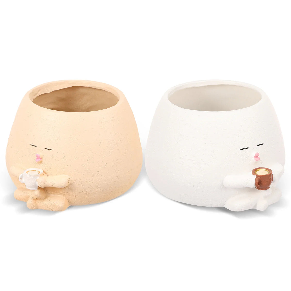 Resin Smile-Face Hanging Planter, 15 x 10 x 9 cm European-Style Flower Pot for Indoor and Outdoor Plant Displays - product view 6