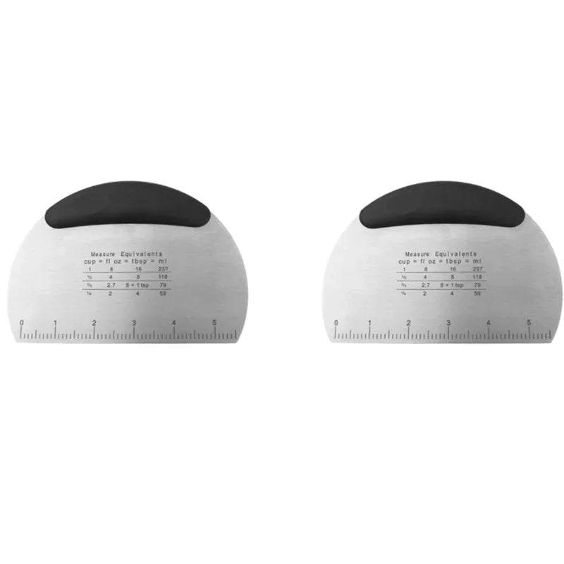 Stainless Steel Dough Scraper, Non-Slip TPR Grip, Measurement Scale and Blunt Blade for Pastry and Baking - product view 6