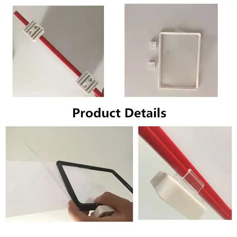 A6 Magnetic Poster Frame, Rectangle Plastic Sign Holder with Magnetic Insert, 150 × 100 mm, Six Color Options - product view 6