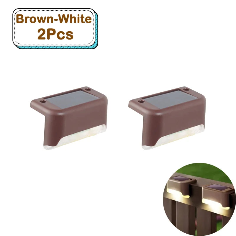 Solar Fence Lights, IP65 Waterproof LED Step Lights, Warm or White Light, 8–10 Hour Runtime for Paths and Patios - product view 6