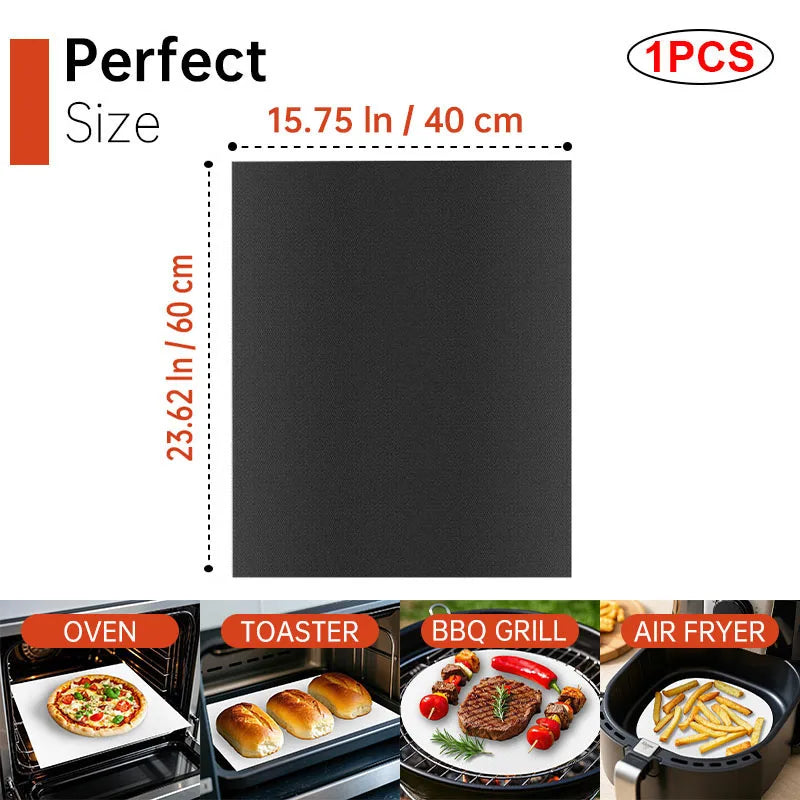 Reusable Silicone Baking Mat, Non-Stick Heat-Resistant Oven Liner for Baking, Roasting and Outdoor BBQ, Multiple Sizes and Packs - product view 6