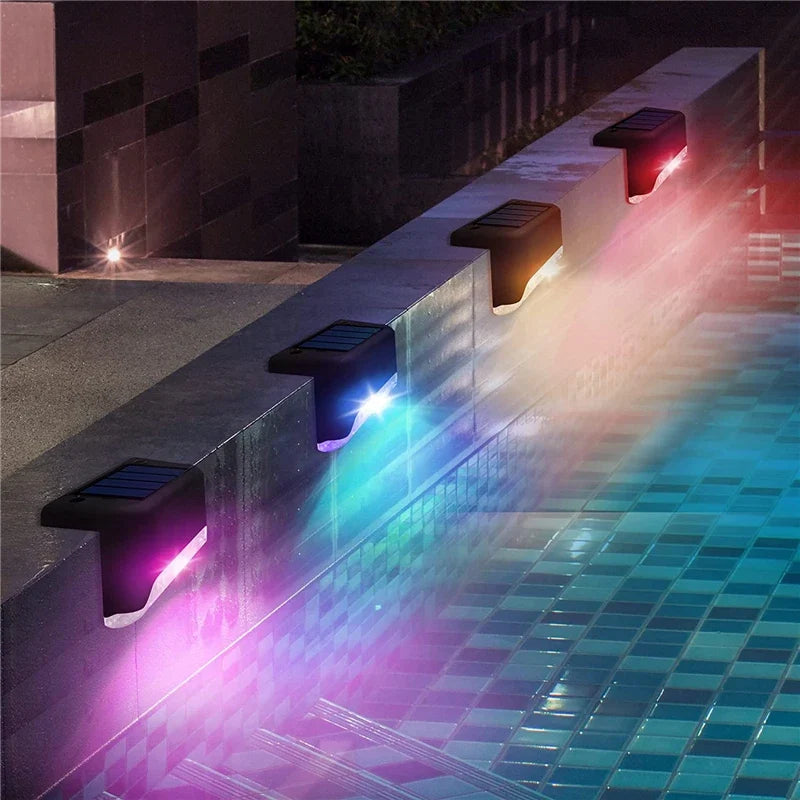 Solar Step Lamp, 4–32 Pack Outdoor LED Fence Lights, 3V ABS Stair and Path Lights in White, Warm or Mu Light - product view 6