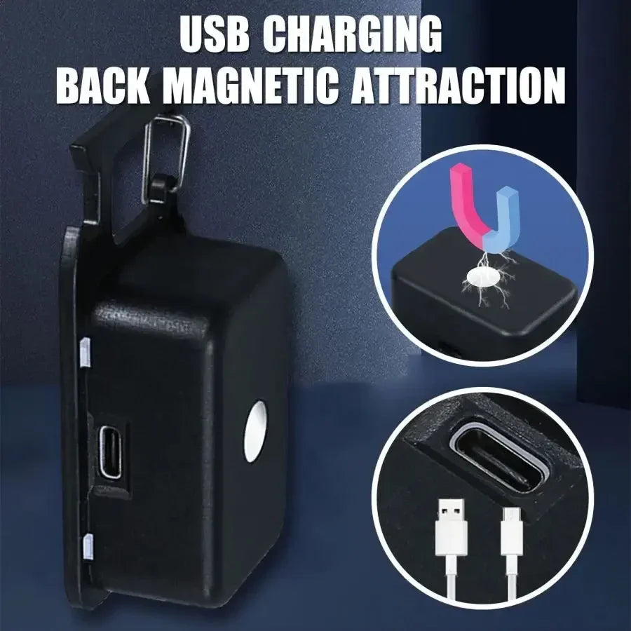 Mini Rechargeable LED Flashlight, 4 Lighting Modes, Magnetic Base, Bottle Opener, Waterproof ABS Keychain Light for Camping - product view 6