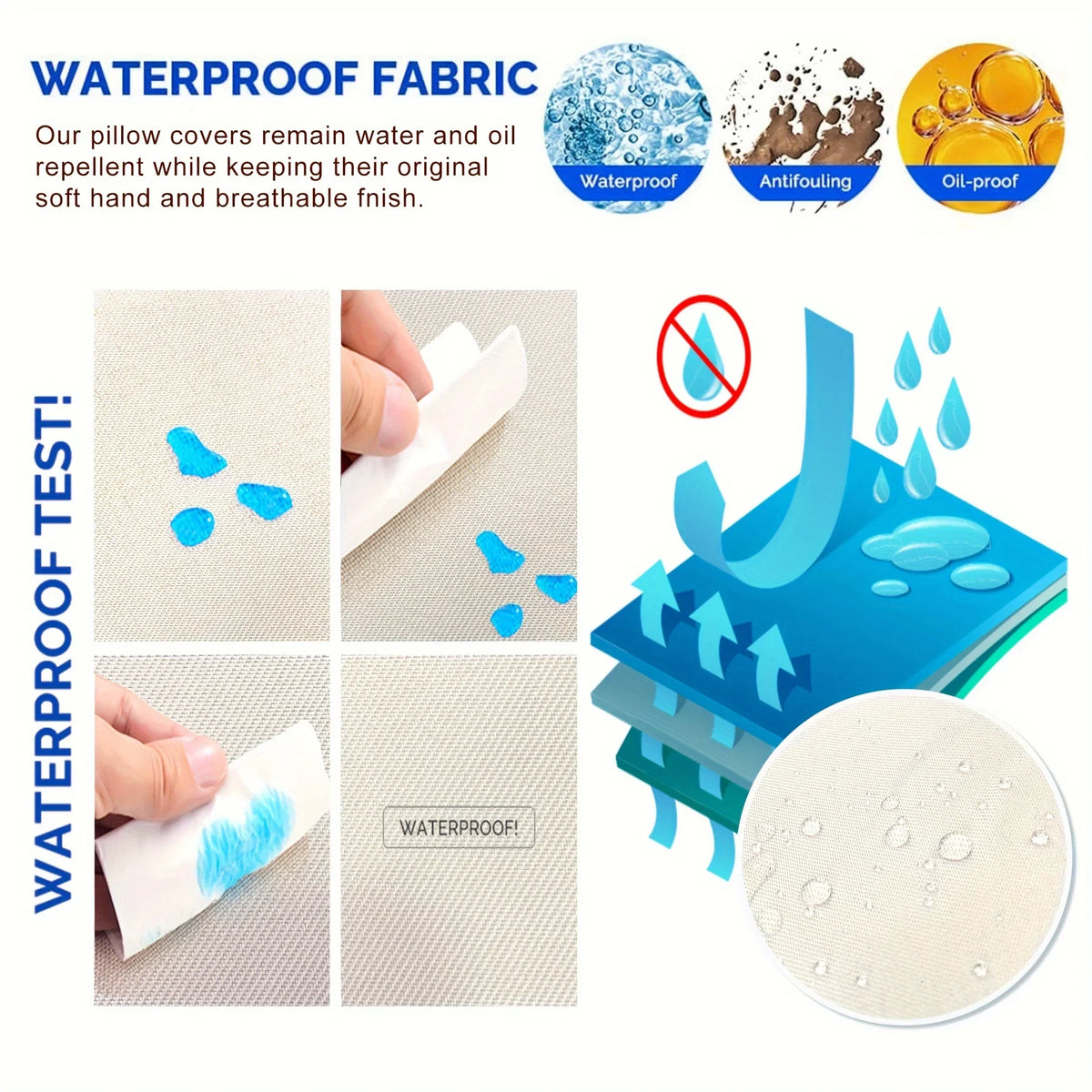 Printed Outdoor Patio Cushion Covers, Square 100% Polyester Zipper Covers, 4-Piece Set in Six Size Options - product view 6