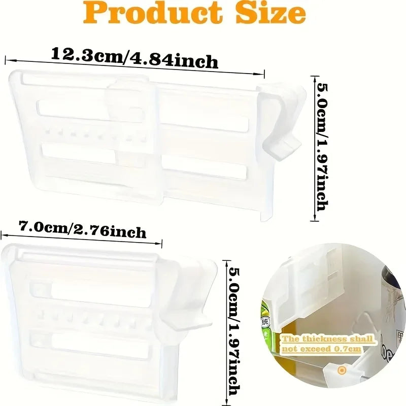 Adjustable Refrigerator Organizer Divider, Reusable PP Fridge Storage Separator, 1, 6 or 12 Pieces - product view 6