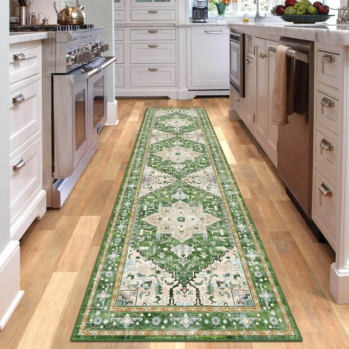 Printed Hallway Runner Rug, Machine-Washable Anti-Slip Polyester Carpet in 50x160 or 60x180 cm - product view 6