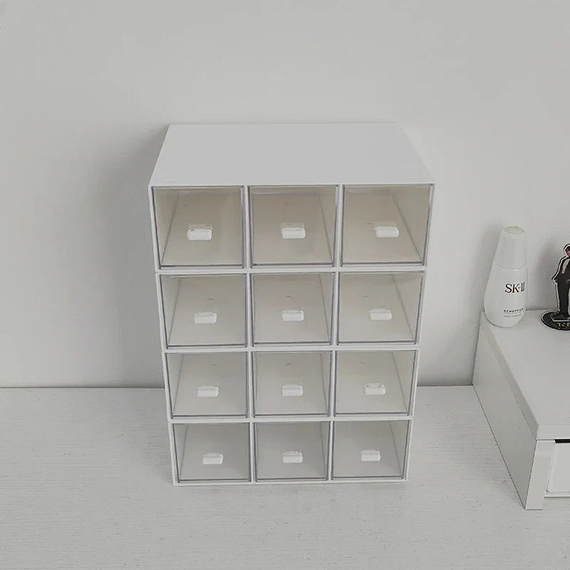 Stackable Pantry Bin, 3-Compartment Plastic Tea Bag Storage Box with Transparent Window, 23 × 16.7 × 7.8 cm - product view 6