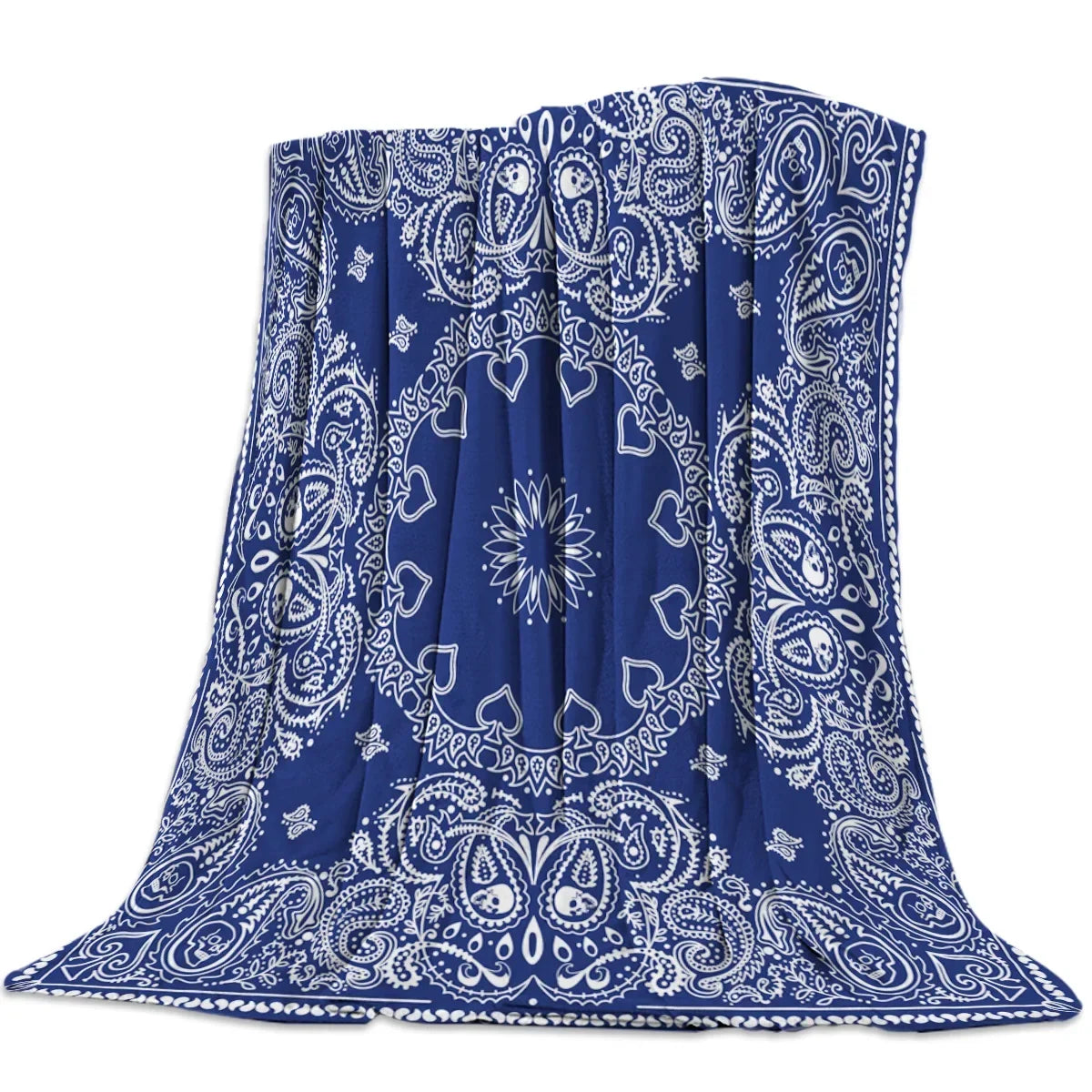 Printed Flannel Throw Blanket, 100% Polyester Rectangle Travel Blanket for Bed, Sofa and Home in 5 Sizes - product view 6