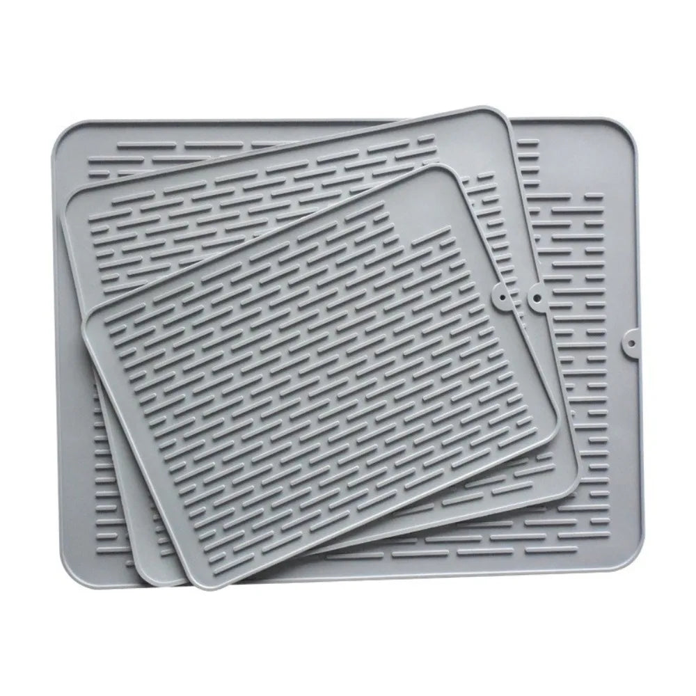 Silicone Dish Drying Mat, Heat-Resistant Non-Slip Rectangle Kitchen Sink Mat in 40x30, 45x40 or 58x45 cm - product view 6