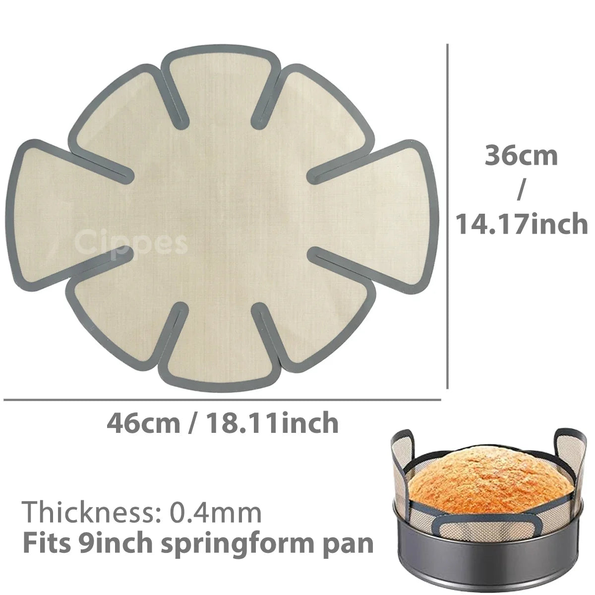 Reusable Silicone Baking Mat Liner, Nonstick Loaf Pan Insert with Extended Handles, Leak-Resistant, Heat Resistant to 480°F - product view 6