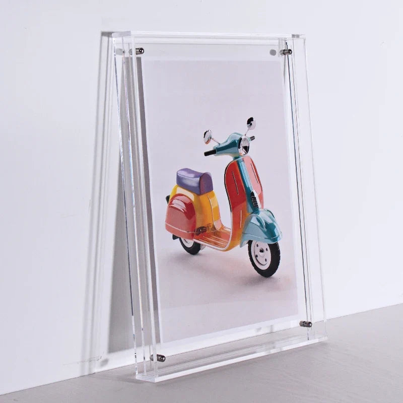 Acrylic Floating Painting Frame, Colorful Modern Display for Canvas, Plant and Flower Prints, 8 Sizes and 17 Color Options - product view 6