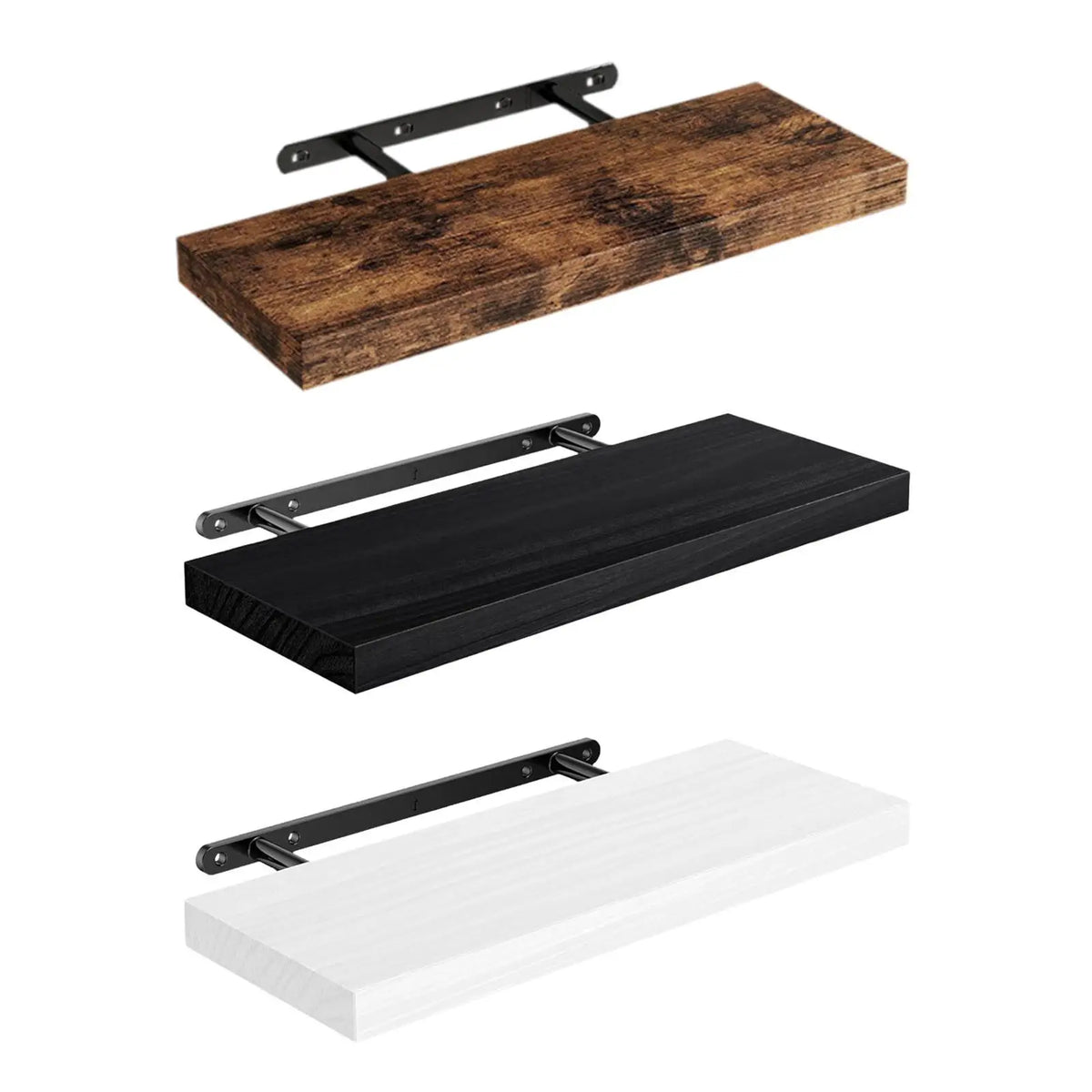 Floating Wall Shelf, Wood Display Shelf with Invisible Bracket, 40x15x1.5cm Wall-Mounted Storage for Books and Décor - product view 6