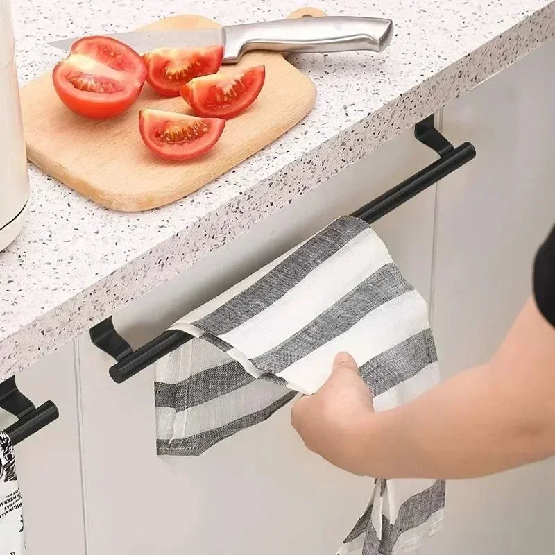 Over Door Drying Rack, Stainless Steel Towel Bar for Bathroom and Kitchen, 24 or 36 cm, Silver or Black - product view 6