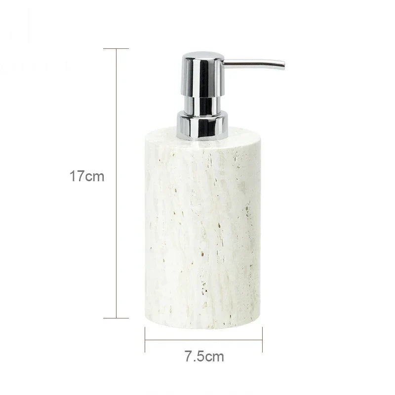 Resin Bathroom Accessories, Soap Dispenser, Toothbrush Holder, Soap Dish, Tray and Tissue Box Options for Countertops - product view 6