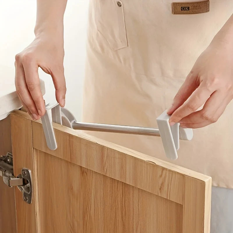 Over-Door Towel Rack, Contemporary Stainless Steel Single Bar, Assembly Design in S or L for Bathroom and Kitchen - product view 6