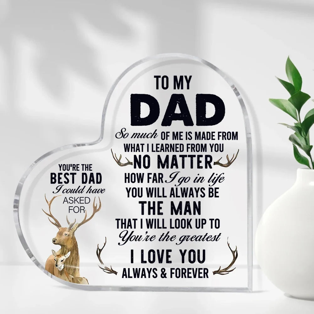 Dad Gift, To My Dad I Love You Message Present, Plastic Retro Nostalgic Keepsake for Father's Day from Daughter or Son - product view 6