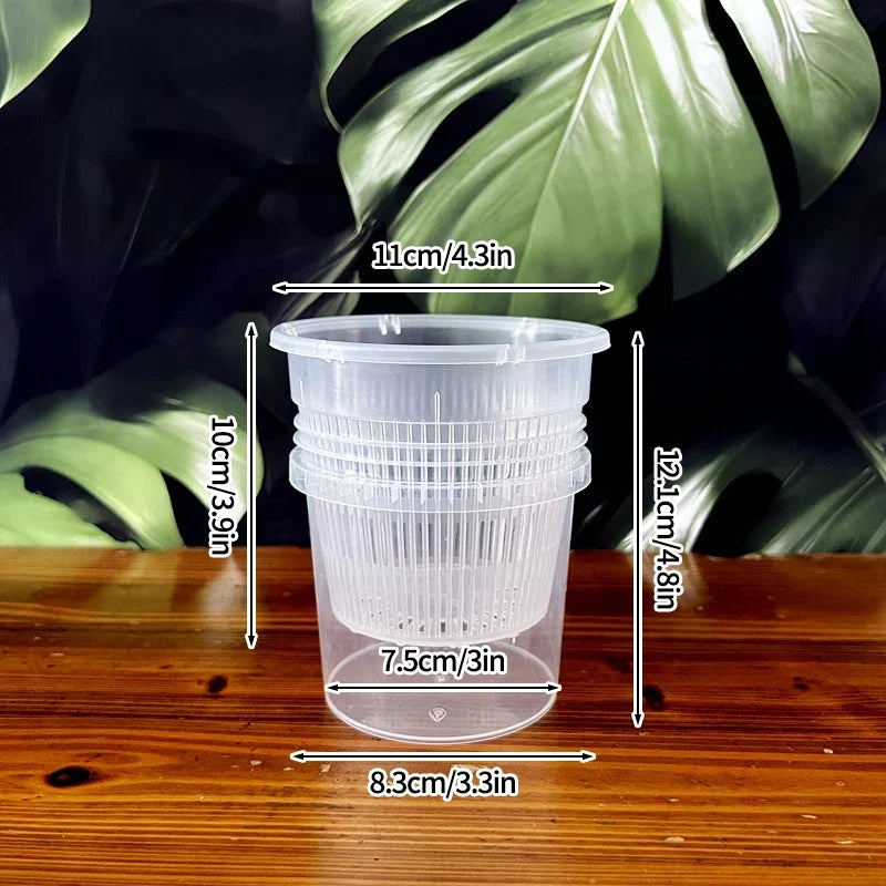 Self-Watering Planter Insert Pot, Double-Layer Plastic Nursery Pot with Water Reservoir for Orchids and Indoor Plants - product view 6