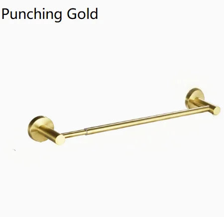 Retractable Wall-Mounted Towel Bar, Stainless Steel Hanging Rack with Hook, 50–60 cm, No-Drill or Drill - product view 6