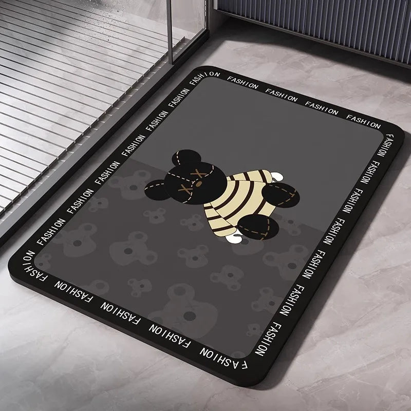 Scenic Bathroom Rug, Machine-Made Diatom Material, Classic Floor Mat in Four Sizes for Shower and Toilet Areas - product view 6