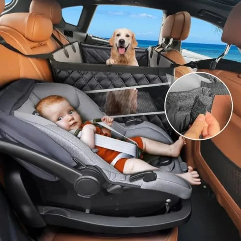 Waterproof Dog Car Hammock, Leather Back Seat Extender, Non-Slip Suction Cups, Universal Fit for Medium and Large Dogs - product view 6