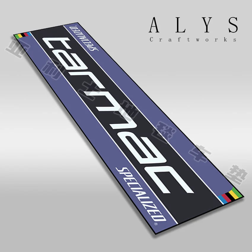 Non-Slip Bicycle Floor Mat, Machine-Made Printed Polyester Rug with PVC Backing for Garage and Indoor Parking - product view 6