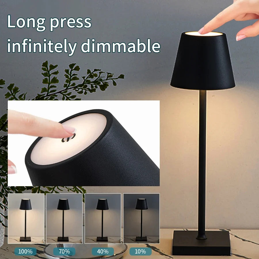 Rechargeable LED Desk Lamp, Touch Control, 3 Brightness Levels, 3 Color Temperatures, USB-C - product view 6
