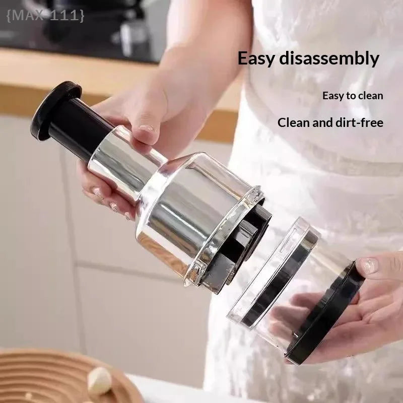 Manual Garlic Press Chopper, Hand-Operated Mincer with Stainless Steel Blade for Garlic, Ginger, Chili and Small Foods - product view 6