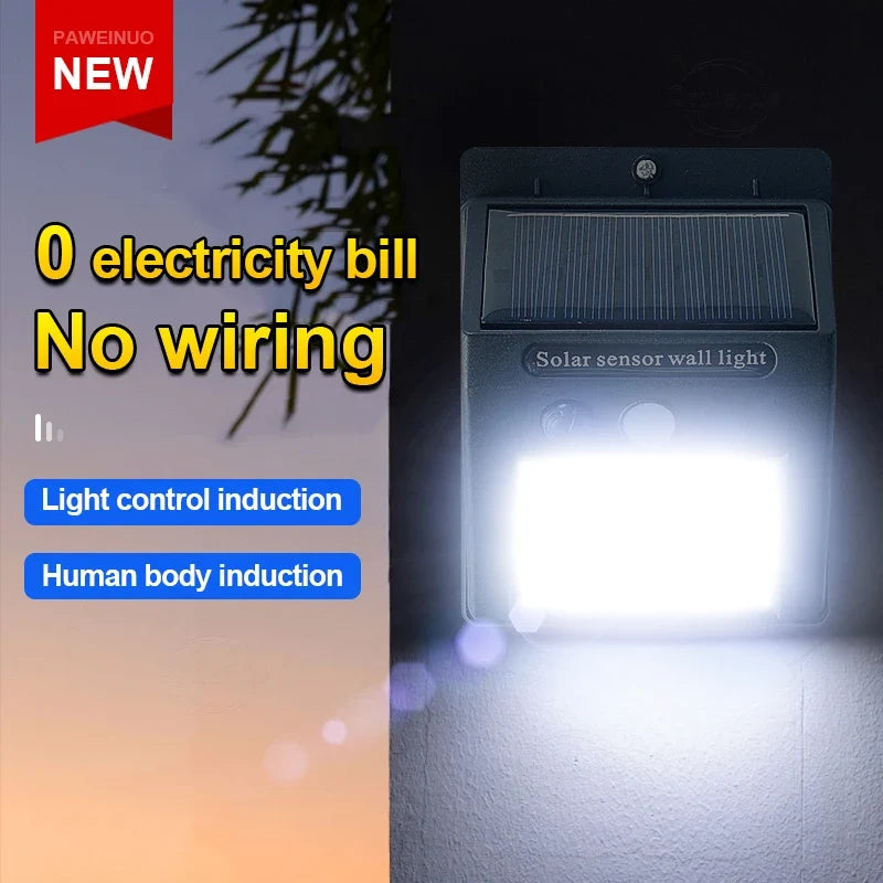 Solar Motion Lights, Outdoor ABS Garden Lamps with Push-Button Control, Dimmable Design and 2, 4 or 8-Piece Options - product view 6