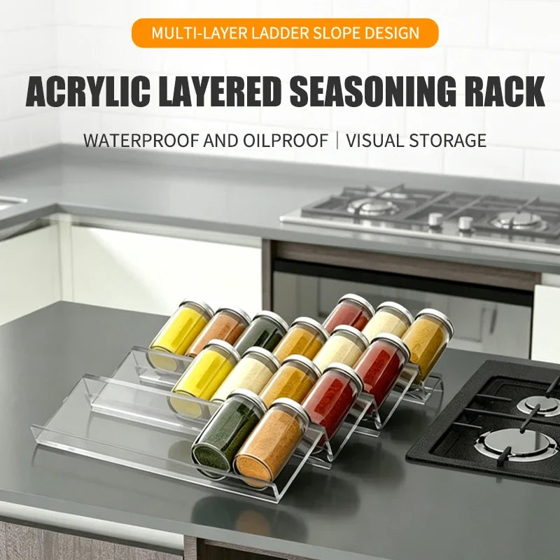 Plastic Spice Organizer for Kitchen Cabinets and Countertops, Available in 1-, 2-, 4- and 8-Piece Sets - product view 6